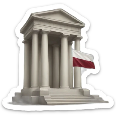 monument holding the latvian flag sticker
