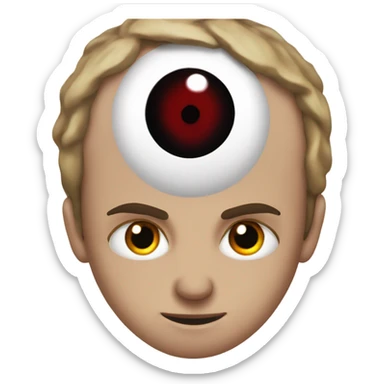 Brown eyed bloodshot eyeball sticker
