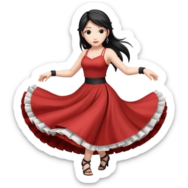 Final fantasy 7 Tifa dance  sticker
