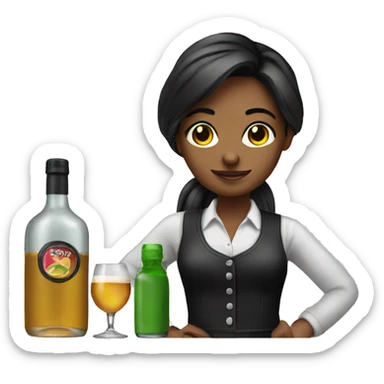 Bartender Girl sticker