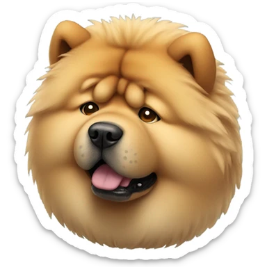 Chow Chow dog crying anxious sticker