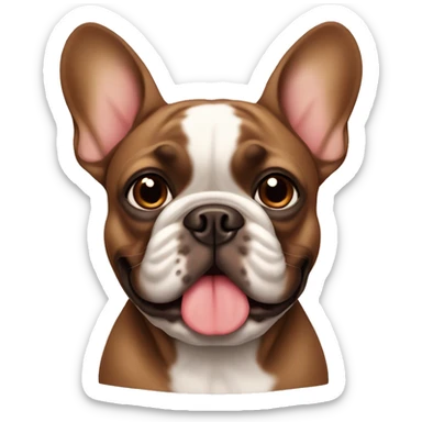 Brown french bulldog sticker