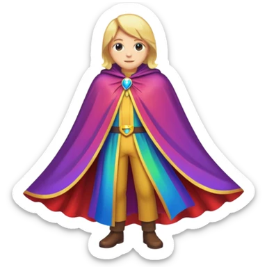  Cape no human Emoji fantasy pixel art style sticker