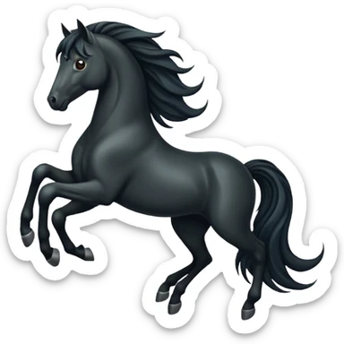 black flying horse Let him look upA sticker