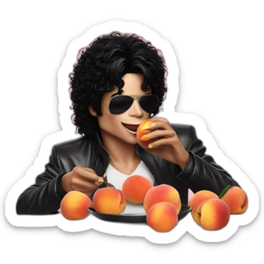 Michael Jackson eating peaches sticker