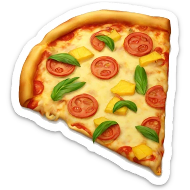 Pizza with pineapple  sticker