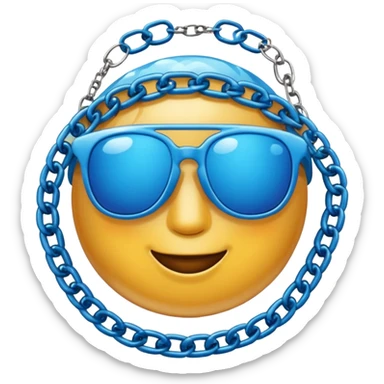 🥶 with chain and sungalsses sticker