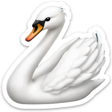 White swan sticker