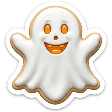 halloween ghost cookie sticker