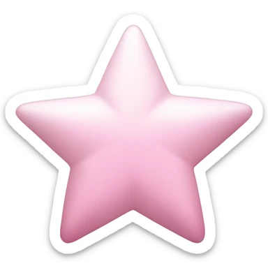 pale pink star sparkle sticker