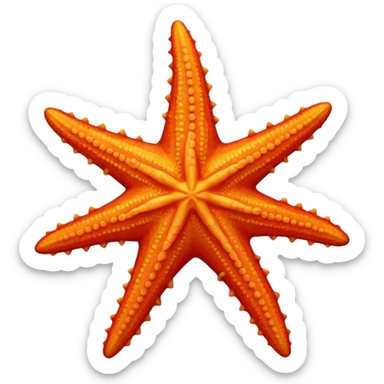 Red and orange starfish sticker