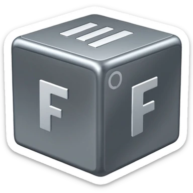 cube with F11# letters on it sticker