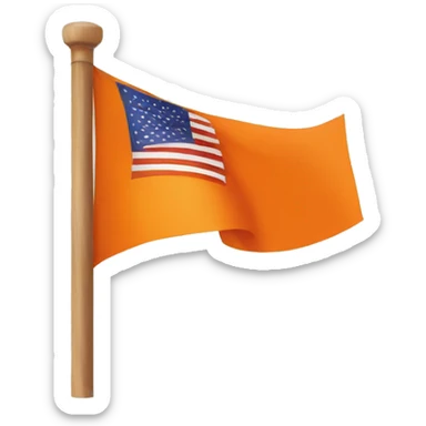 Orange flag inside Letter SRH sticker