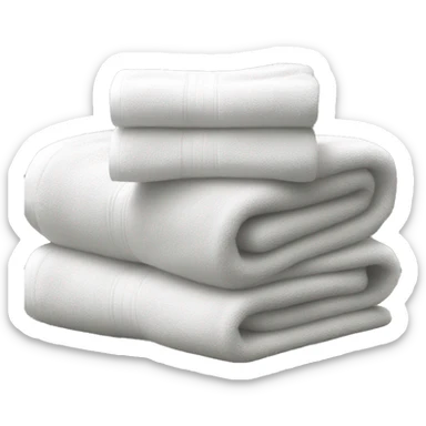 Clean white towels sticker