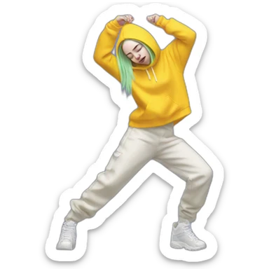 billie eilish who do a dab sticker