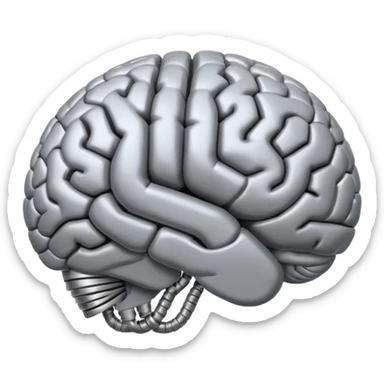 Half spring and half brain connected each other  sticker