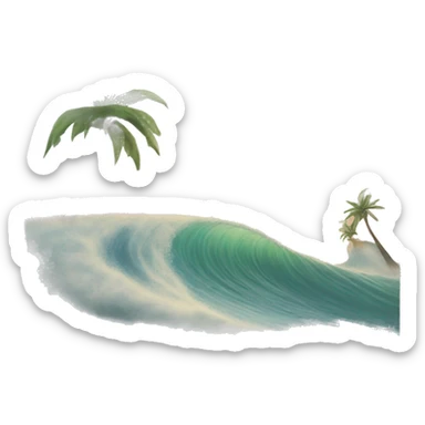 Surf vibes emoji, outer banks sticker