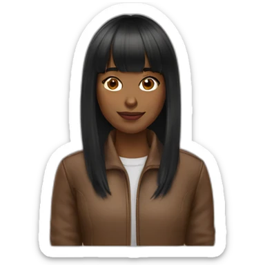 canada-girl-black-bangs sticker