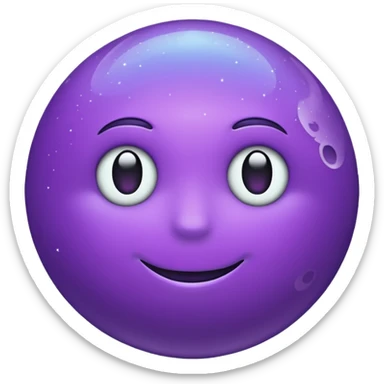 purple moon sticker