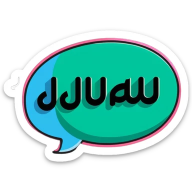 Colorful cartoon speech bubble with the name حسیب in fun decorative Arabic typography sticker
