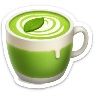 Matcha latte sticker