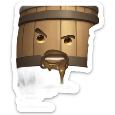 Oil barrel clash royale style sticker