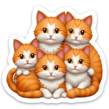 Cats, love and happiness sticker