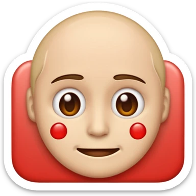 iPhone emoji with text message saying no not smiling and no red dots in dace sticker