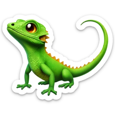 lizard with bomb sticker