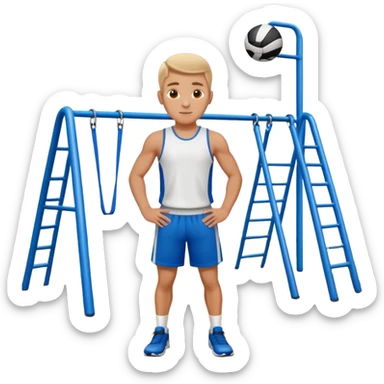 white sportsman in the playground sticker