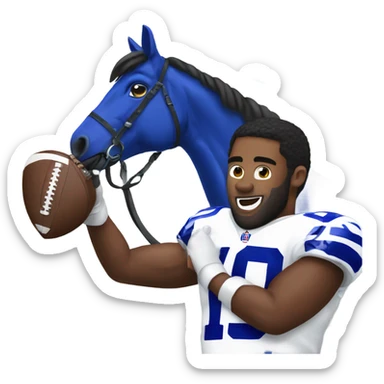 Horse riding a ny giants football player  sticker