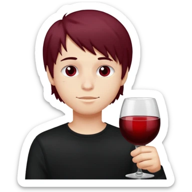 Bebendo vinho  adolescente emo masculino sticker
