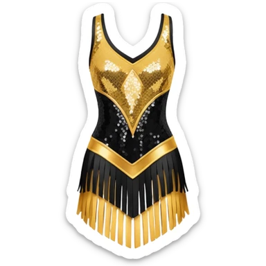 jazz style dance costume sticker