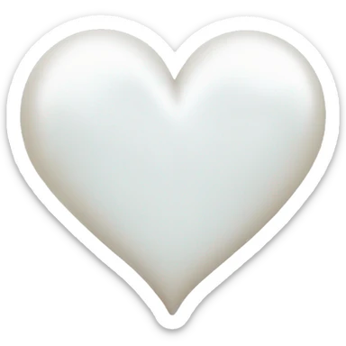 Pearly white heart sticker
