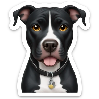 Black Pitbull  sticker