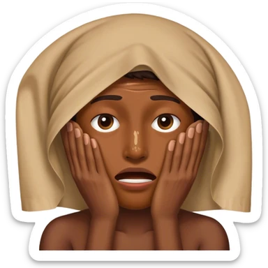 Remembering something cringe from the past and covering ur face sticker