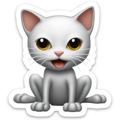 Cat's legs replaced with a spider legs sticker