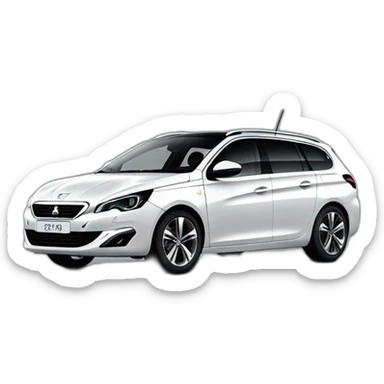 New Peugeot 308 SW white sticker