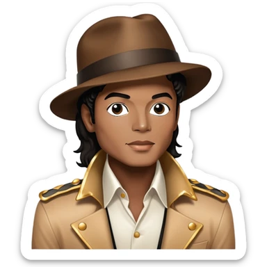 Michael Jackson upper body from waist up sticker
