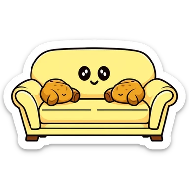 Couch potato  sticker