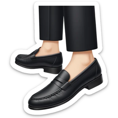 swollen foot inside a loafer that is too small  sticker