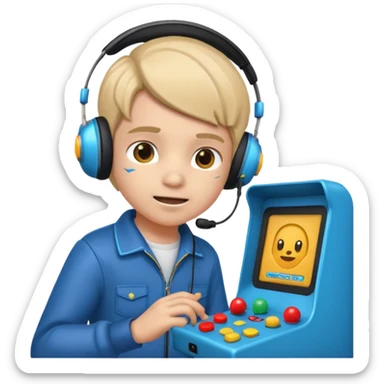 Retro Arcade Kid sticker