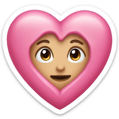 pink heart sticker