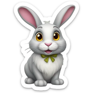 Alice in wonderland rabbit sticker
