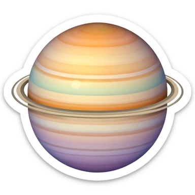 gradient saturn planet with ring sticker