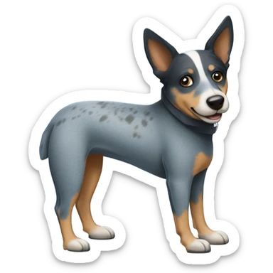 blue heeler wearing blue heels sticker