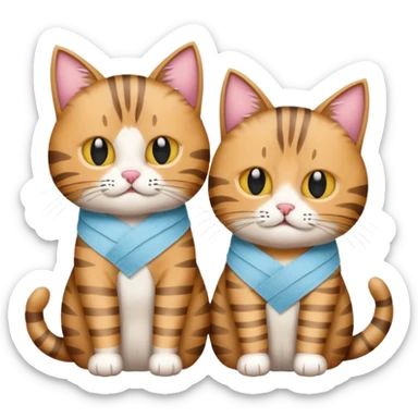 get well soon with cats sticker