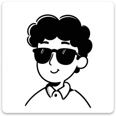 Fashionable sunglasses in pastel colors (dd9fb0, ffc6d3, a3bfc9, c4bee2, f1b091), hand-drawn doodle style sticker