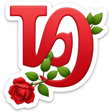 Roses alphabet I sticker