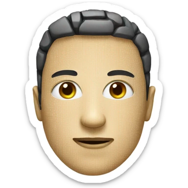 Artificial Intelligence face representation sticker